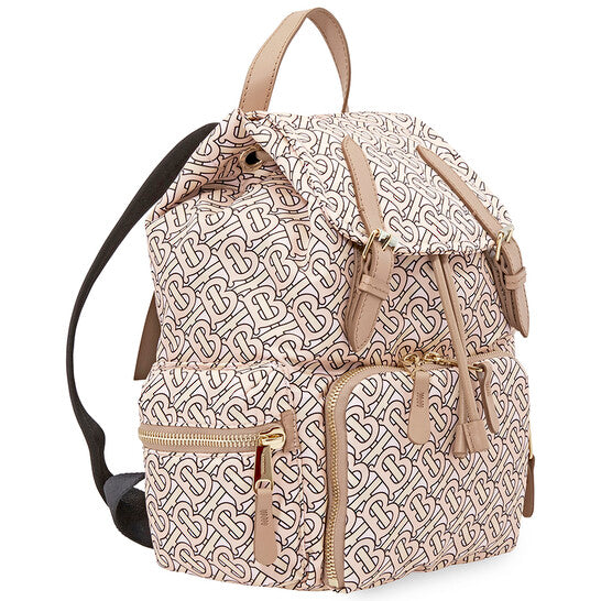 Burberry Medium Rucksack in Monogram Print Nylon- Blush