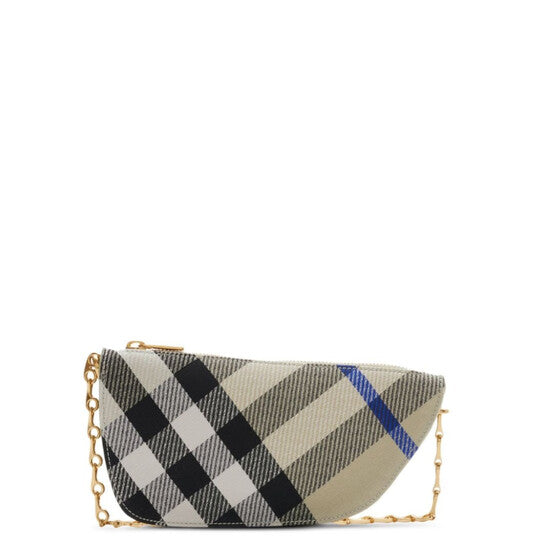 Burberry Shield Check-Pattern Mini Bag