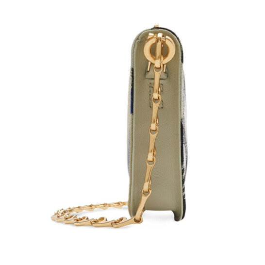 Burberry Shield Check-Pattern Mini Bag