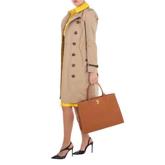 Burberry Warm Russet Brown Grainy Leather Medium Frances Bag