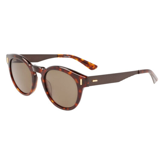 Calvin Klein Brown Oval Unisex Sunglasses