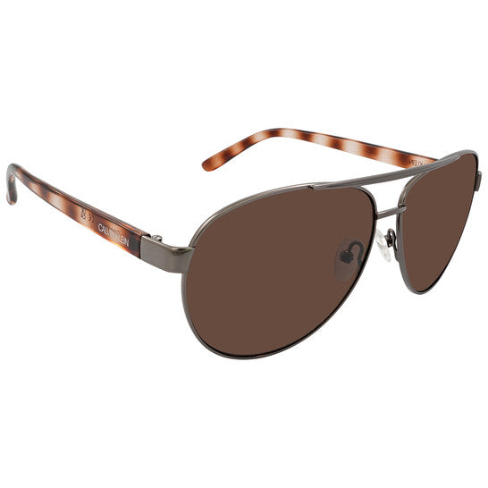 Calvin Klein Brown Pilot Ladies Sunglasses