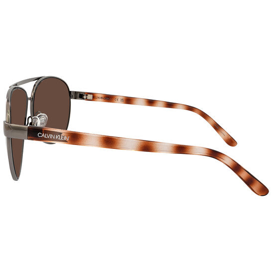 Calvin Klein Brown Pilot Ladies Sunglasses