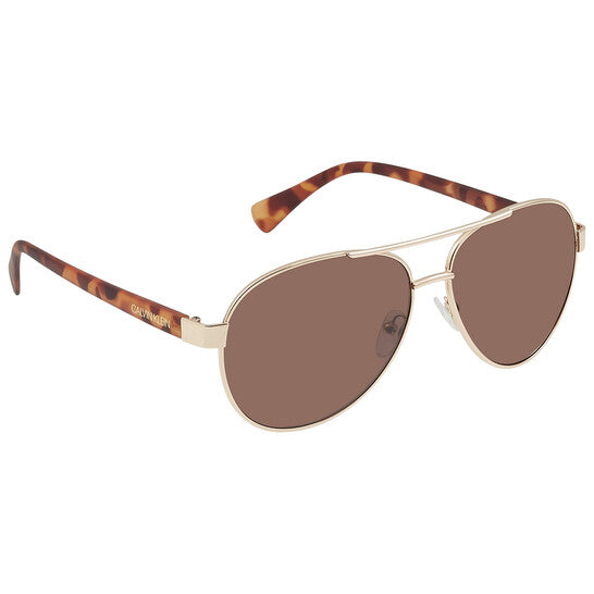 Calvin Klein Brown Pilot Men's Sunglasses