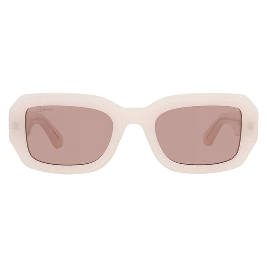 Calvin Klein Brown Rectangular Unisex Sunglasses