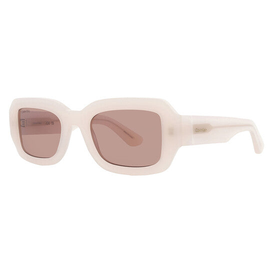 Calvin Klein Brown Rectangular Unisex Sunglasses