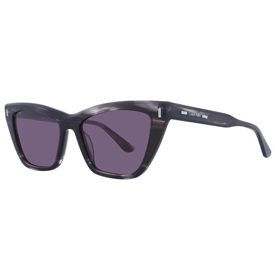 Calvin Klein Dark Grey Cat Eye Ladies Sunglasses