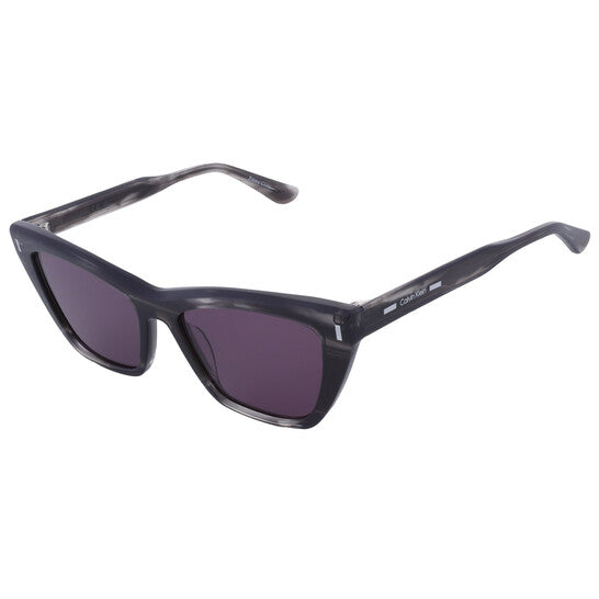 Calvin Klein Dark Grey Cat Eye Ladies Sunglasses