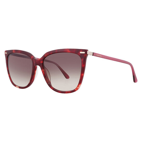 Calvin Klein Grey Gradient Butterfly Ladies Sunglasses