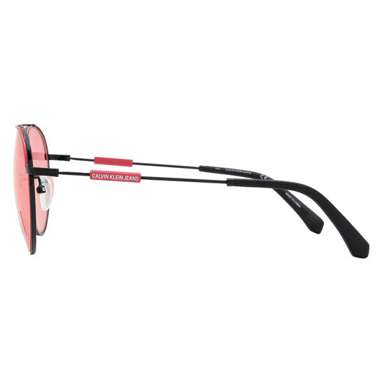 Calvin Klein Pink Round Unisex Sunglasses