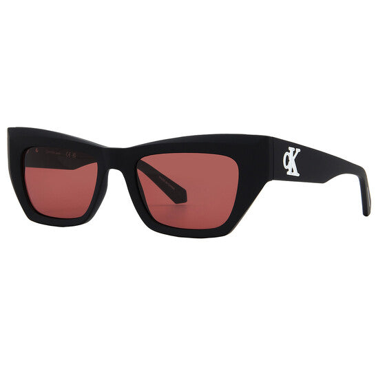 Calvin Klein Red Cat Eye Unisex Sunglasses
