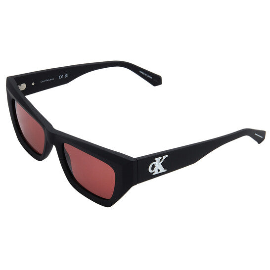 Calvin Klein Red Cat Eye Unisex Sunglasses