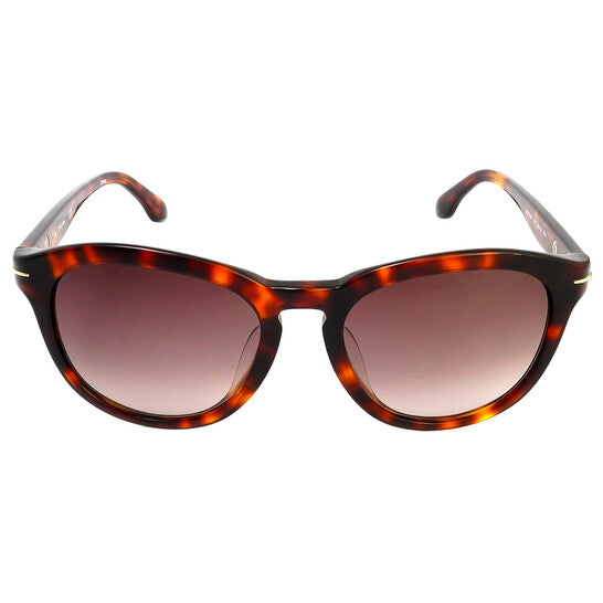 Calvin Klein Smoke Gradient Round Ladies Sunglasses