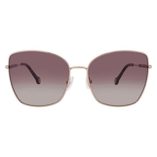 Carolina Herrera Brown Gradient Butterfly Ladies Sunglasses