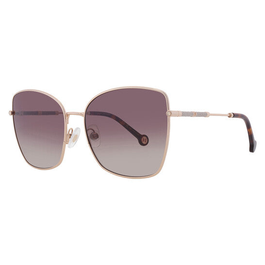 Carolina Herrera Brown Gradient Butterfly Ladies Sunglasses