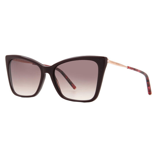 Carolina Herrera Brown Shaded Cat Eye Ladies Sunglasses
