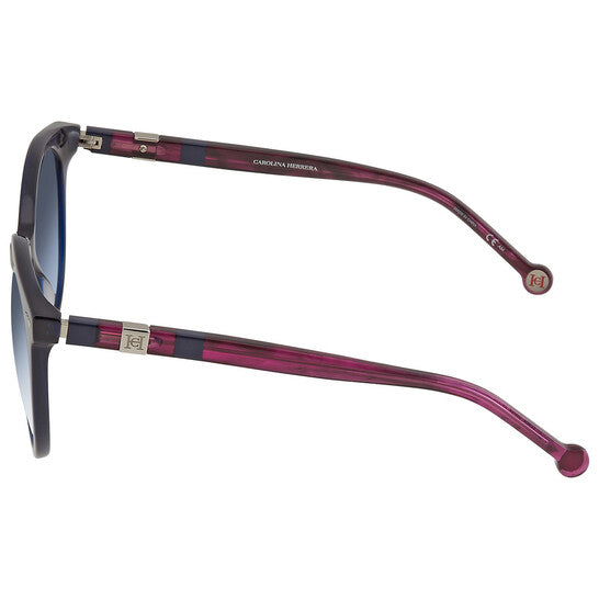 Carolina Herrera Gradient Blue Round Ladies Sunglasses