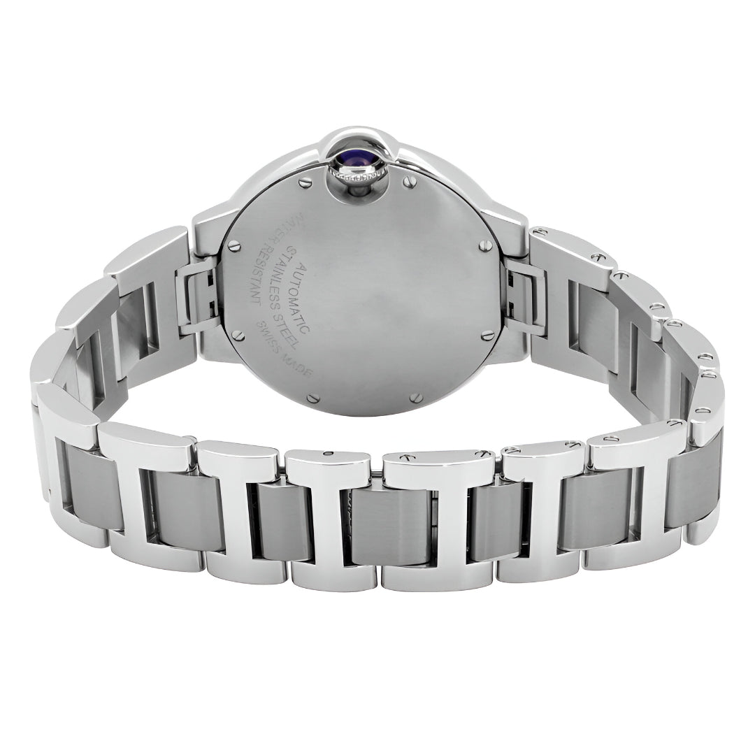 Cartier  Ballon Bleu Automatic Diamond Silver Dial Ladies Watch
