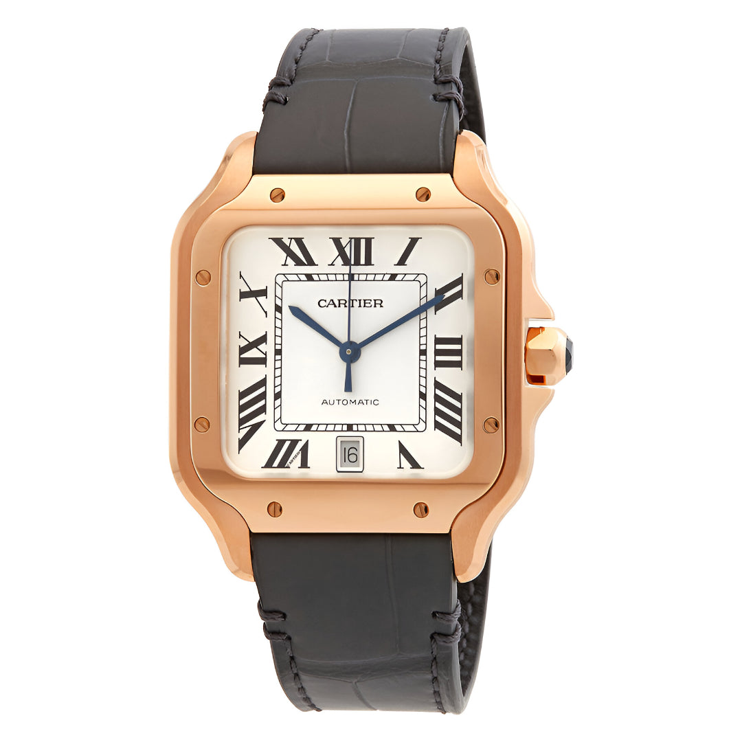 Cartier  Santos Automatic Silver Dial Men's Watch