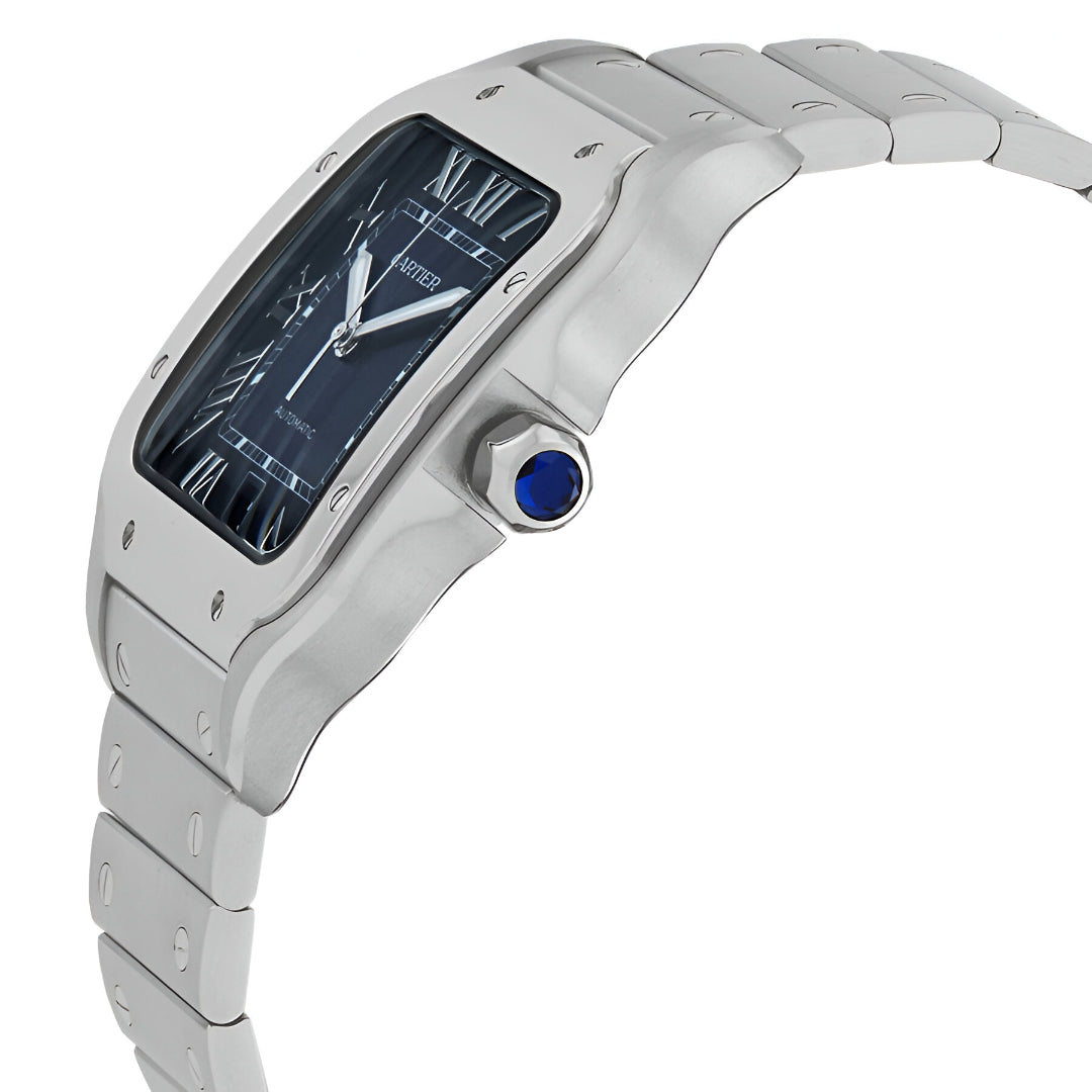 Cartier  Santos Large Model Automatic Blue Dial Men's Watch
