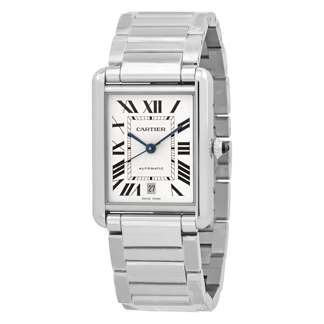 Cartier  Tank Automatic Silver Dial Men's Watch