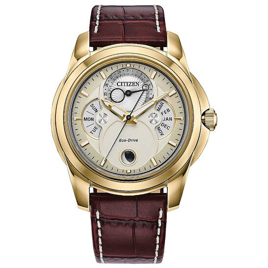 Citizen Calendrier Moon Phase Gold Dial Men's Watch