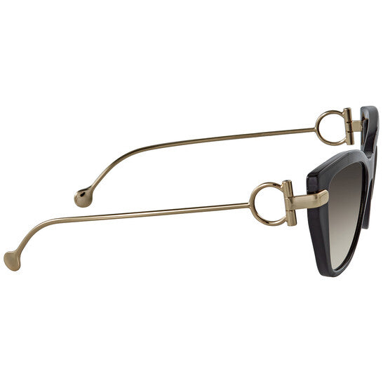 Ferragamo Black Cat Eye Ladies Sunglasses