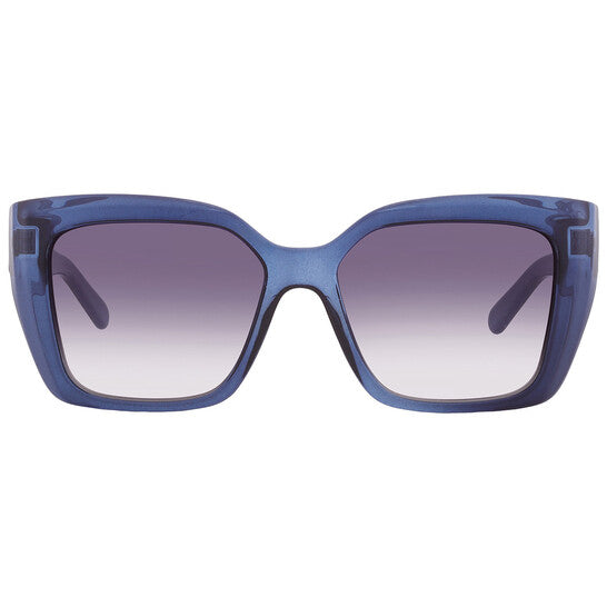 Ferragamo Blue Gradient Butterfly Ladies Sunglasses