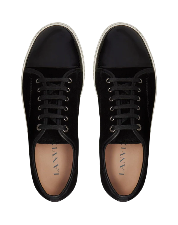 DBB1 SUEDE AND PATENT LEATHER SNEAKERS