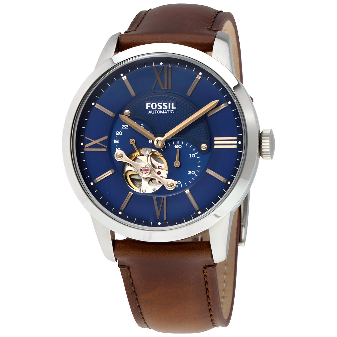 Fossil  Townsman Automatic Blue Satin Dial Men's Watch