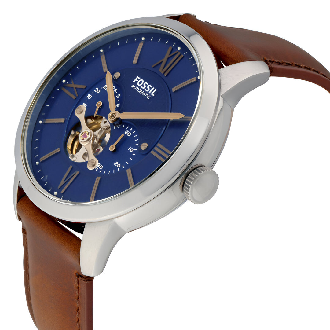 Fossil  Townsman Automatic Blue Satin Dial Men's Watch