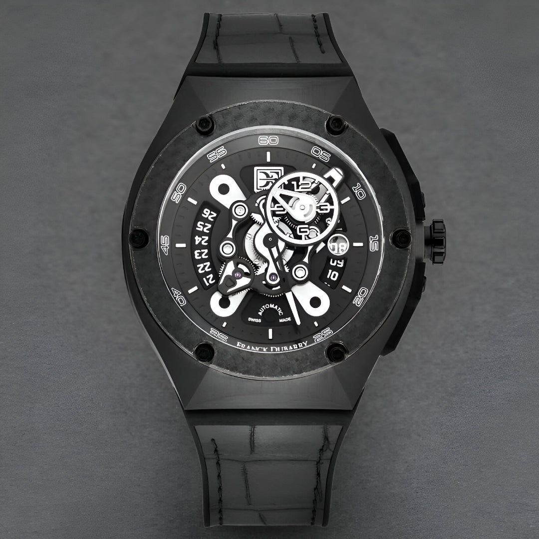 Franck Dubarry  Crazy Wheel Automatic Black Dial Men's Watch