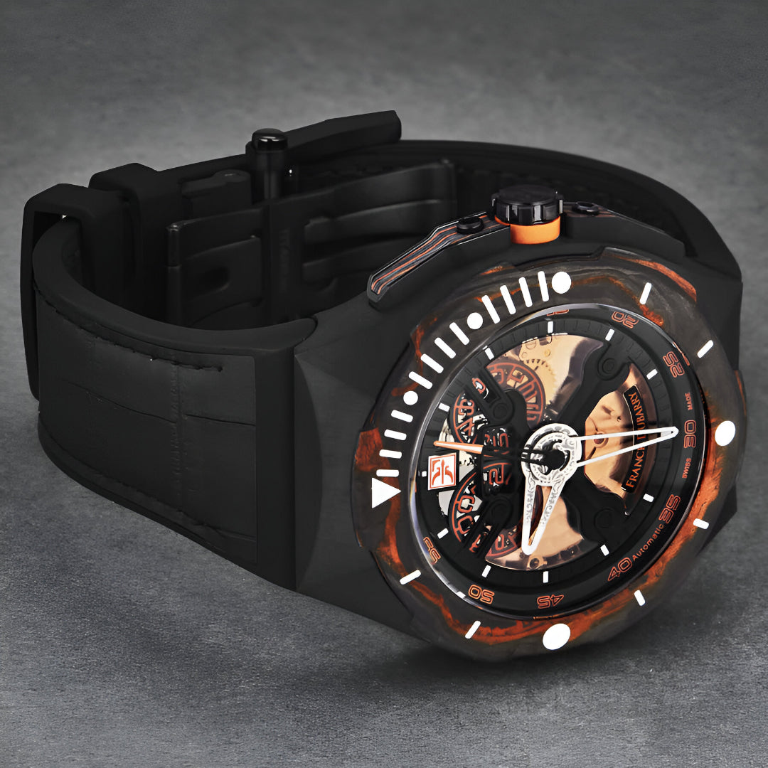 Franck Dubarry  Diver Automatic Orange Dial Men's Watch