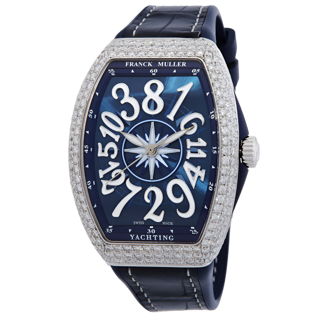Franck Muller  Vanguard Automatic Diamond Blue Dial Ladies Watch