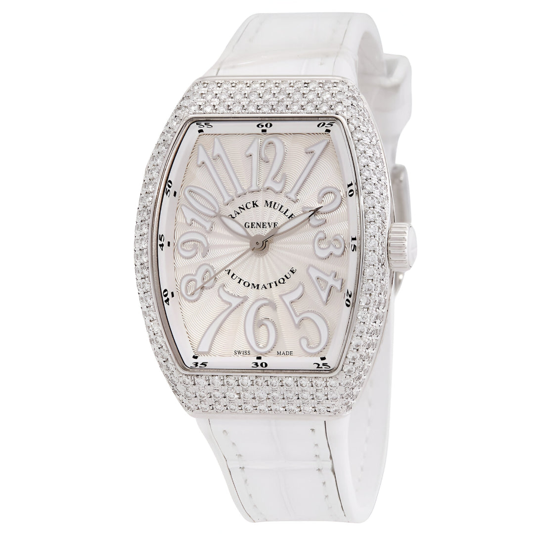 Franck Muller  Vanguard Automatic Moon Phase Diamond Silver Dial Unisex Watch