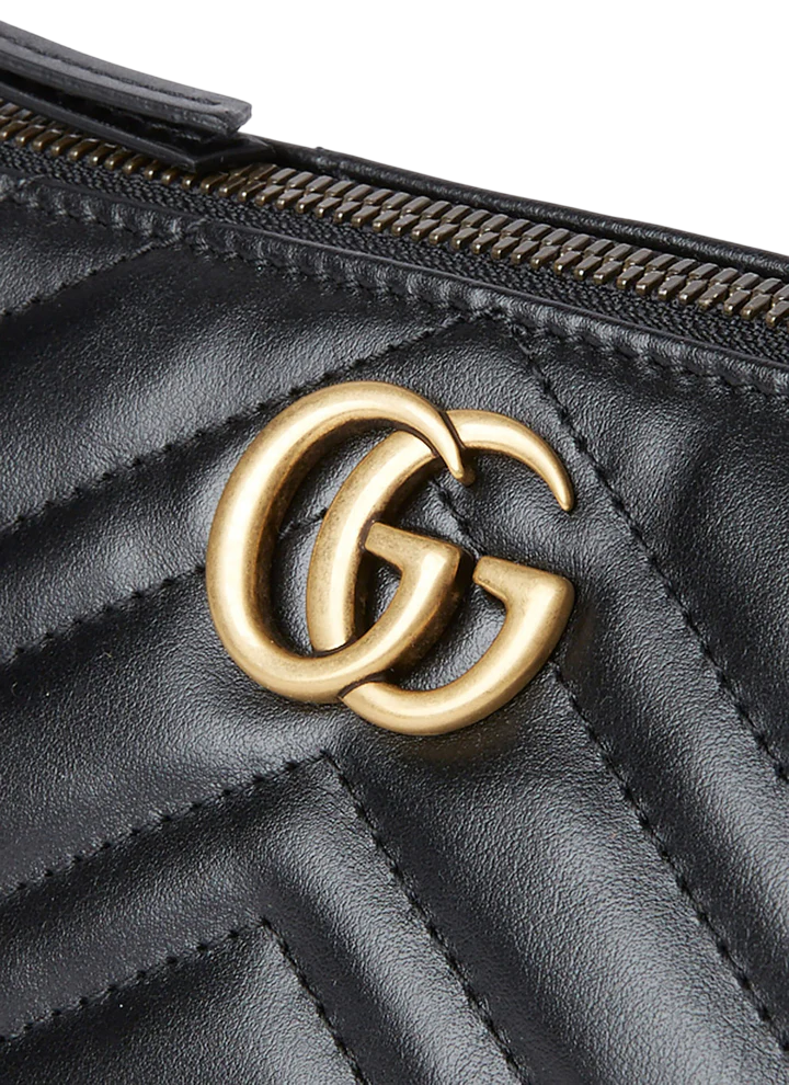 Gucci GG Marmont Matelassé Leather Shoulder Bag – Black