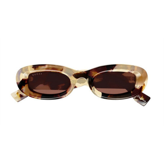 Gucci Brown Oval Ladies Sunglasses