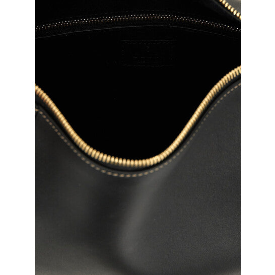 Gucci GG Emblem Shoulder Bag – Black Calfskin Leather