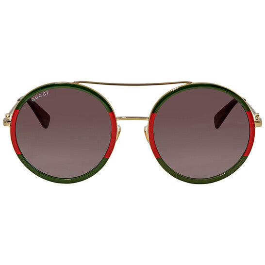Gucci Green Gradient Round Ladies Sunglasses