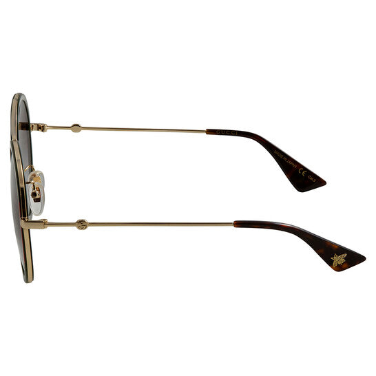 Gucci Green Gradient Round Ladies Sunglasses