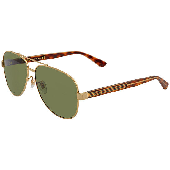 Gucci Green Pilot Men's Sunglasses