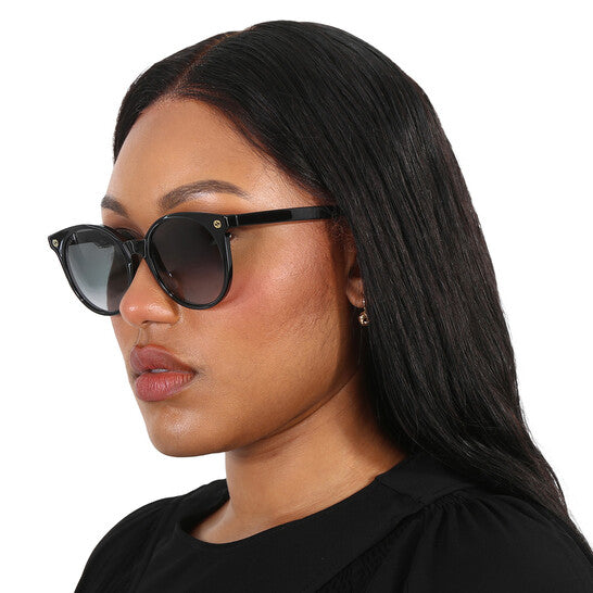 Gucci Grey Gradient Round Ladies Sunglasses
