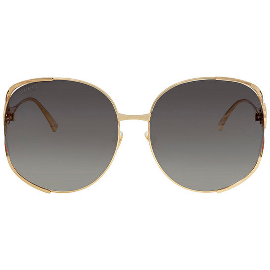 Gucci Grey Gradient Oval Ladies Sunglasses