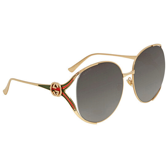 Gucci Grey Gradient Oval Ladies Sunglasses