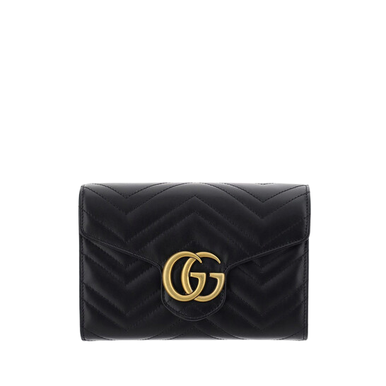 Gucci GG Marmont Wallet on Chain – Black