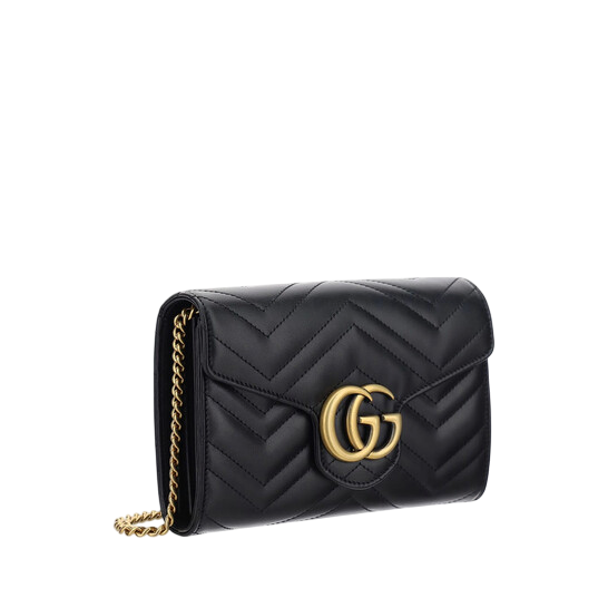 Gucci GG Marmont Wallet on Chain – Black