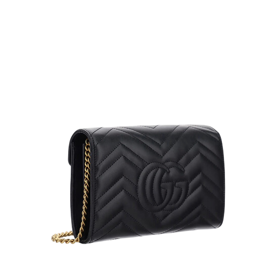 Gucci GG Marmont Wallet on Chain – Black