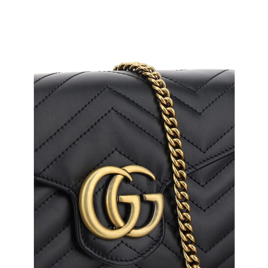Gucci GG Marmont Wallet on Chain – Black