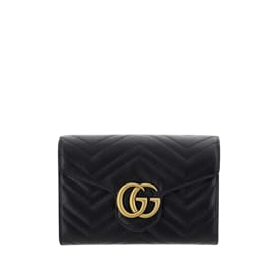 Gucci GG Marmont Wallet on Chain – Black