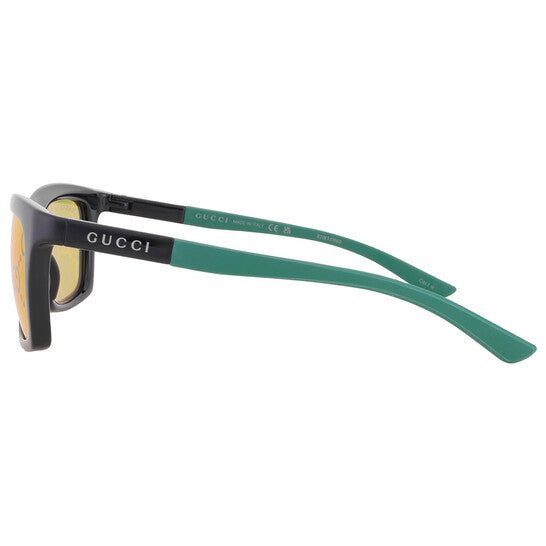 Gucci Yellow Mirror Logo Sport Men's Sunglasses